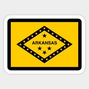 Golden and Black Flag Arkansas - Libertarian Black and Yellow Symbol Sticker